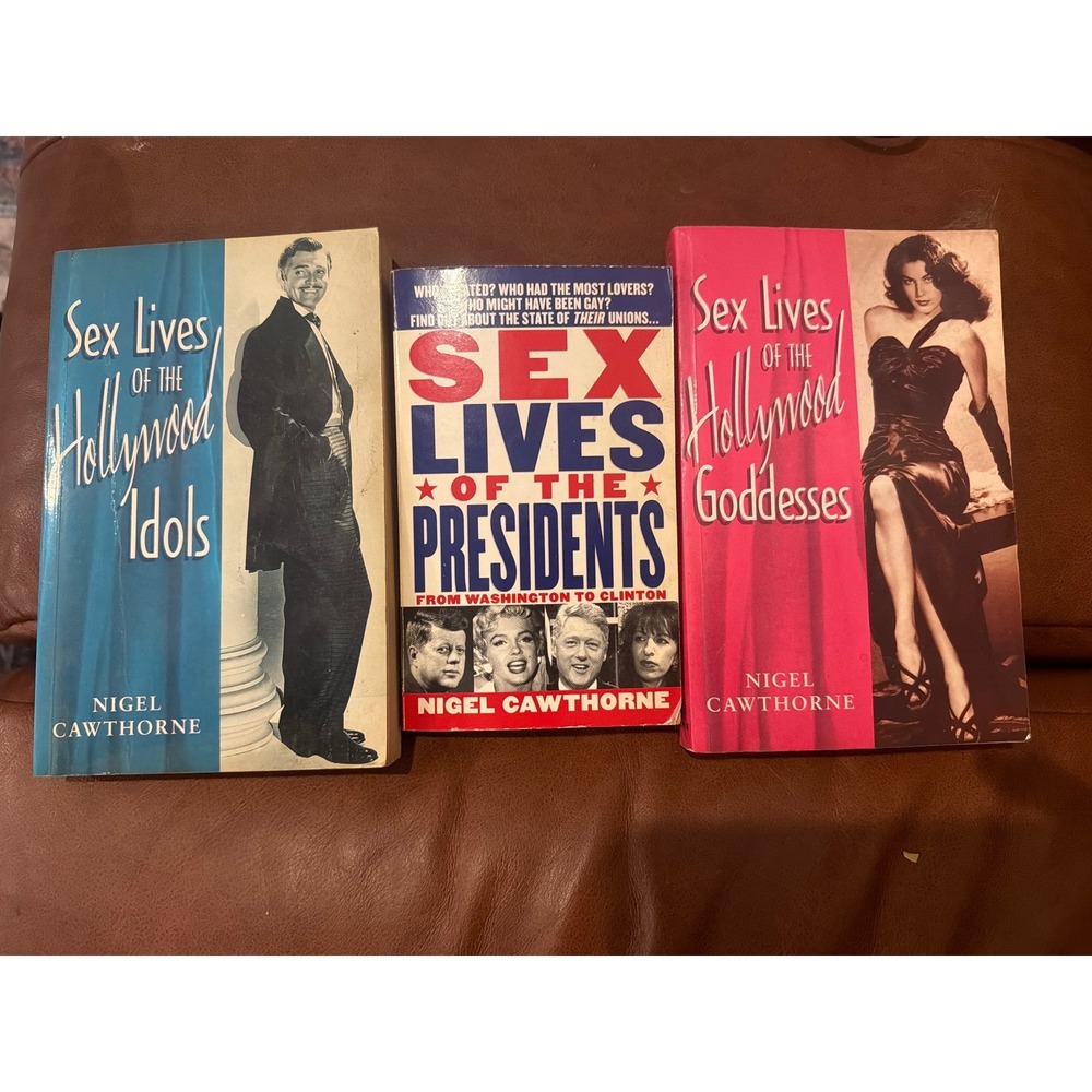 Nigel Cawthorne Sex Lives Book Bundle Hollywood Goddesses Idols Presidents 3pc